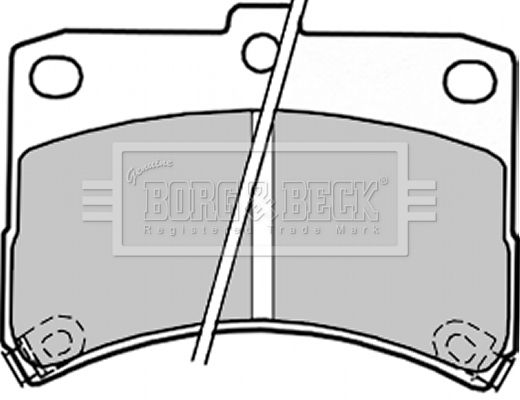 BORG & BECK Комплект тормозных колодок, дисковый тормоз BBP1847
